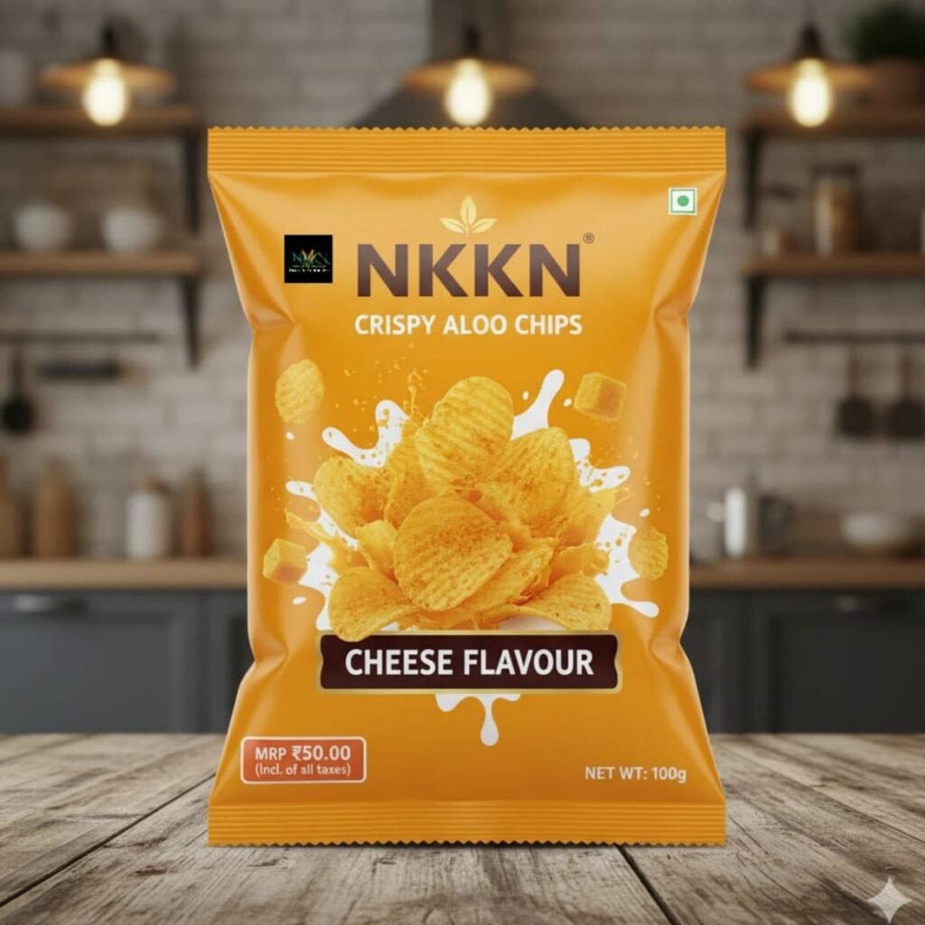 NKKN Crispy Aloo Chips – Cheese Flavour